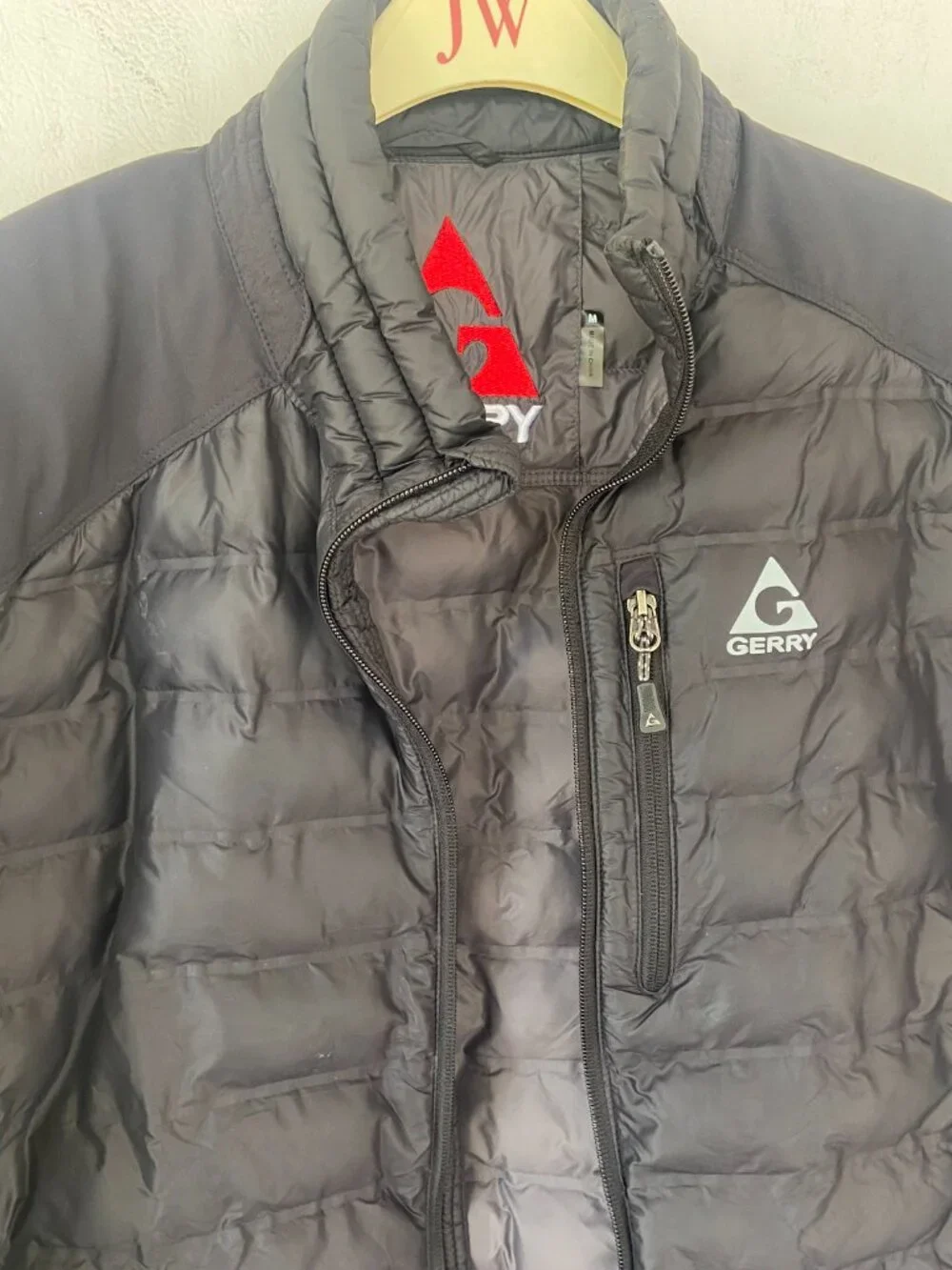 Gerry Black Puffer Jacket Men’s M Lightweight Insulated Full Zip Outdoor Coat